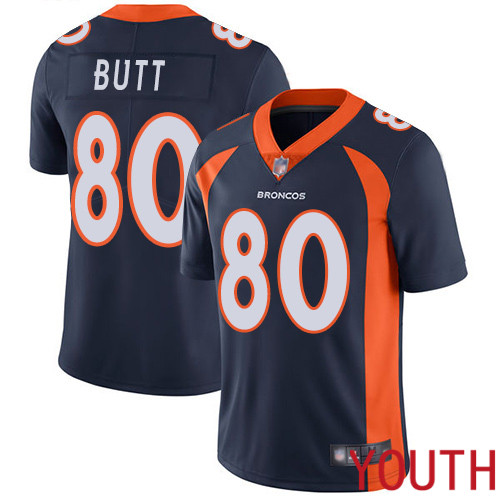 Youth Denver Broncos #80 Jake Butt Navy Blue Alternate Vapor Untouchable Limited Player Football NFL Jersey